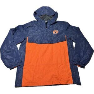 Auburn University Tigers Pull Over Jacket 1/4 ZIP Windbreaker Colosseum Medium